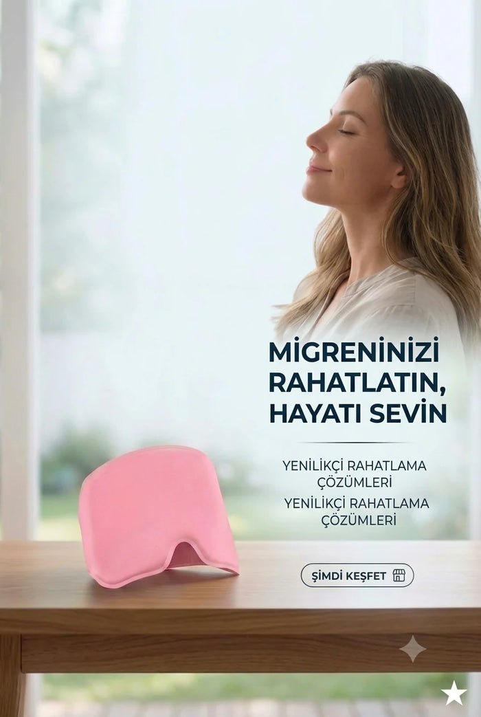MUNARIX Migren Rahatlatıcı Şapka | 360°Soğuk Sıcak Terapi Başlığı | Jel Dolgulu Baş Ağrısı Rahatlama Şapkası